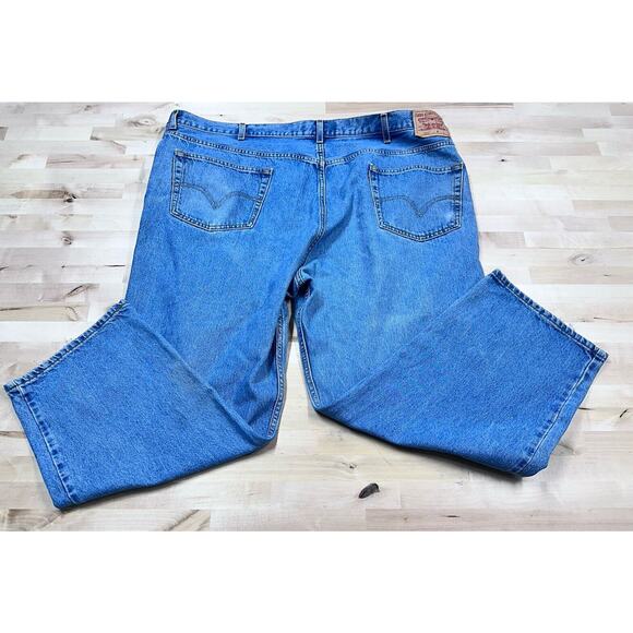 Levi's 50x29 550 Relaxed Fit Dark Medium Wash Denim Jeans - Picture 3 of 9